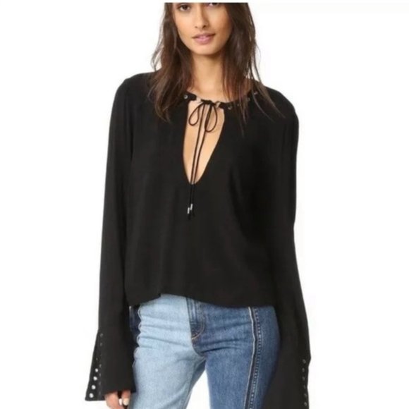 Free People Jump To The Beat Blouse XS - Picture 2 of 10